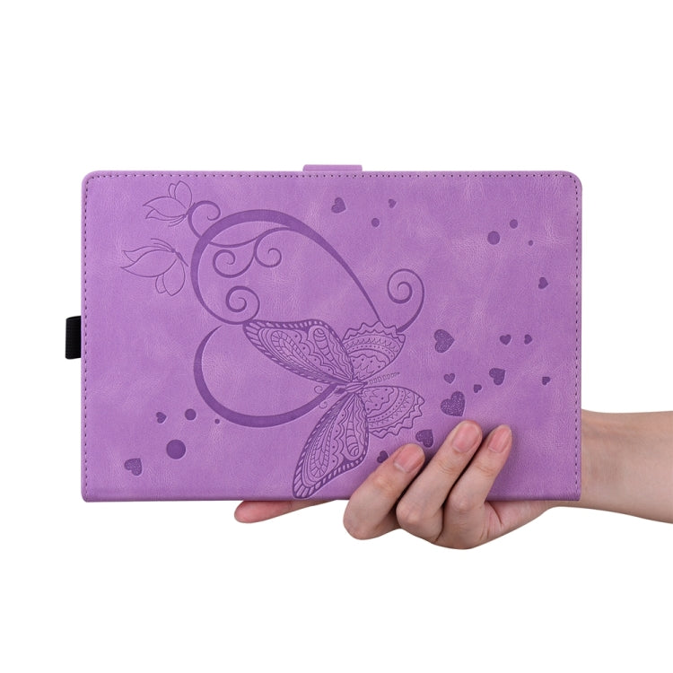 For iPad Pro 13 2024 Love Butterfly Embossed Leather Tablet Case(Purple) - iPad Pro 13 2024 Cases by PMC Jewellery | Online Shopping South Africa | PMC Jewellery | Buy Now Pay Later Mobicred