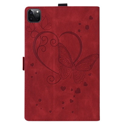 For iPad Pro 11 2024 Love Butterfly Embossed Leather Tablet Case(Red) - iPad Pro 11 2024 Cases by PMC Jewellery | Online Shopping South Africa | PMC Jewellery | Buy Now Pay Later Mobicred