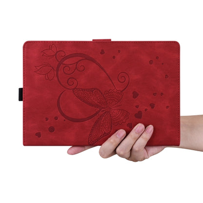 For iPad Pro 11 2024 Love Butterfly Embossed Leather Tablet Case(Red) - iPad Pro 11 2024 Cases by PMC Jewellery | Online Shopping South Africa | PMC Jewellery | Buy Now Pay Later Mobicred