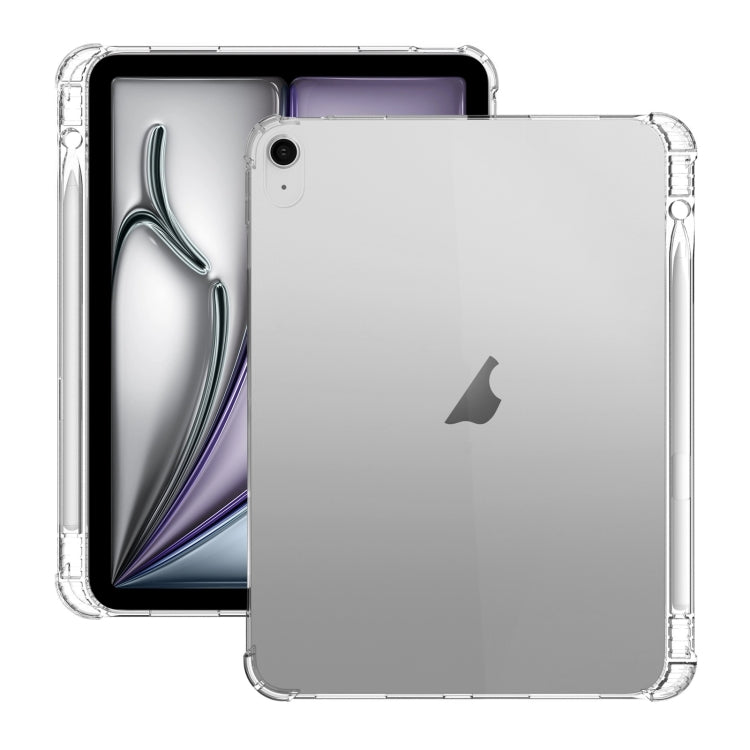 For iPad Air 11 2024 Highly Transparent TPU Full Thicken Corners Shockproof Protective Case with Pen Slot(Transparent) - iPad Air 11 2024 Cases by PMC Jewellery | Online Shopping South Africa | PMC Jewellery | Buy Now Pay Later Mobicred