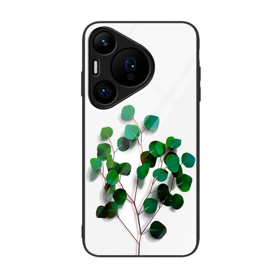 For Huawei Pura 70 Colorful Painted Glass Phone Case(Sapling) - Huawei Cases by PMC Jewellery | Online Shopping South Africa | PMC Jewellery | Buy Now Pay Later Mobicred