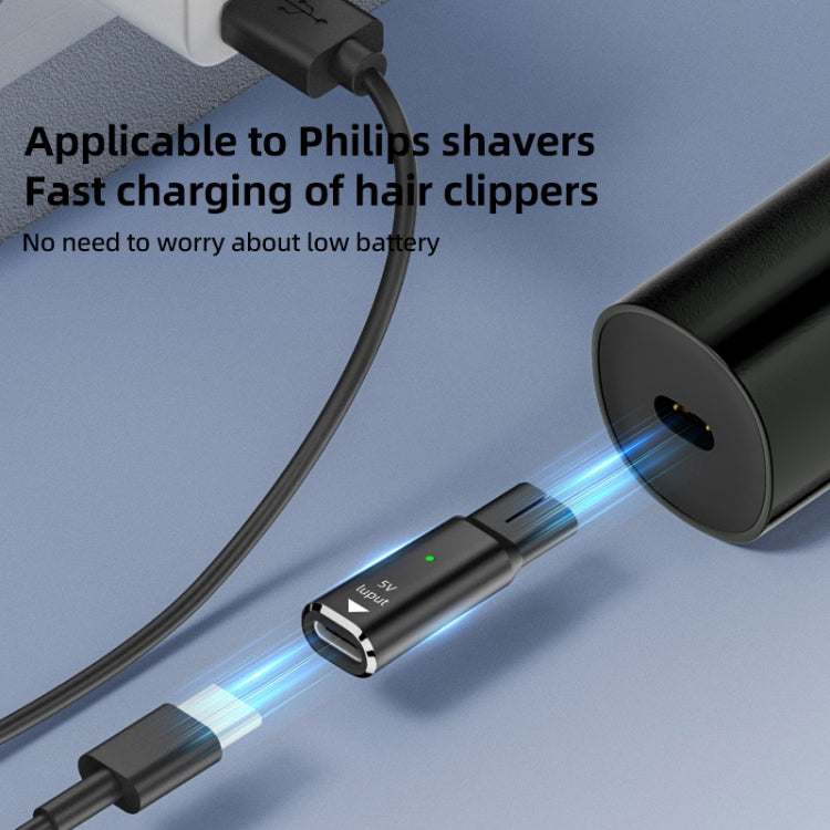 Shaver / Clipper Charging Adapter for Philips, Interface:Type-C to 4.3V Single Slot(Grey) - Shavers Parts by PMC TechLife | Online Shopping South Africa | PMC TechLife | Buy Now Pay Later Mobicred