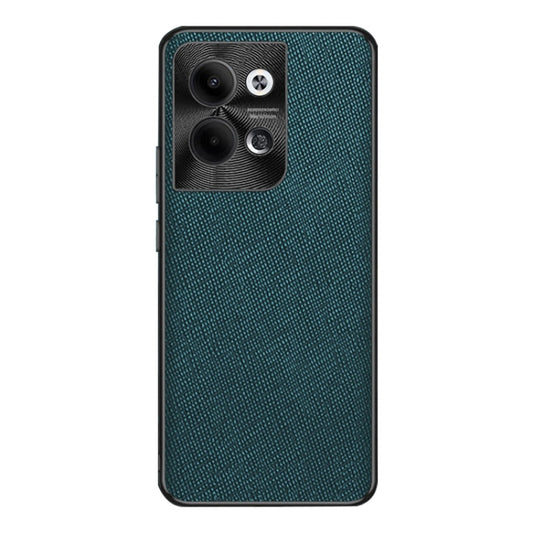 For OPPO Reno9 Pro Cross Texture PU Leather Phone Case(Dark Green) - OPPO Cases by PMC Jewellery | Online Shopping South Africa | PMC Jewellery | Buy Now Pay Later Mobicred