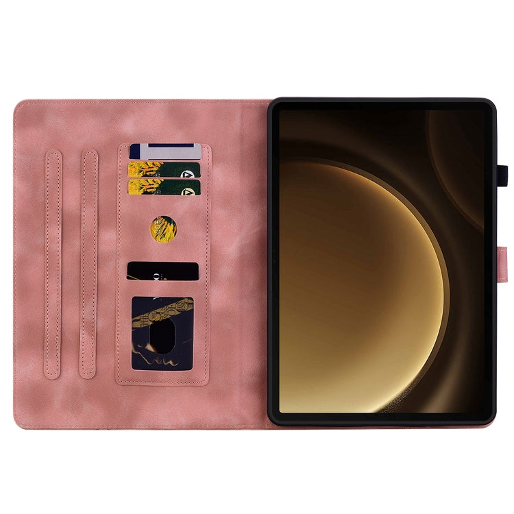 For Samsung Galaxy Tab S9+ / S9 FE+ Lily Embossed Leather Tablet Case(Pink) - free shipping - PMC Jewellery - Order now!