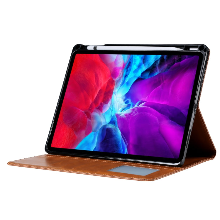 For iPad Pro 11 2024 Knead Skin Texture Horizontal Flip Leather Smart Tablet Case(Brown) - iPad Pro 11 2024 Cases by PMC TechLife | Online Shopping South Africa | PMC TechLife | Buy Now Pay Later Mobicred