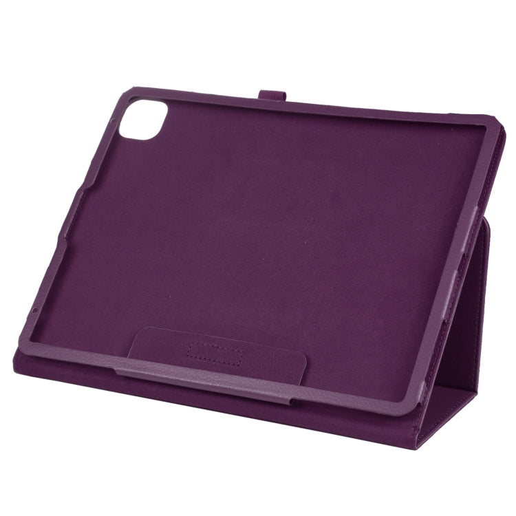 For iPad Pro 13 2024 Litchi Texture Solid Color Leather Tablet Case(Purple) - iPad Pro 13 2024 Cases by PMC TechLife | Online Shopping South Africa | PMC TechLife | Buy Now Pay Later Mobicred