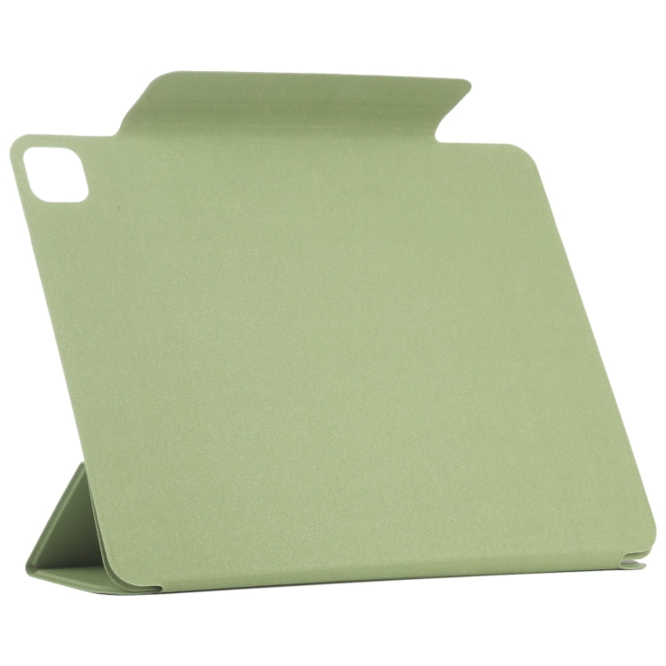 For iPad Pro 13 2024 Double-sided Clip Fixed Buckle Magnetic PU Leather Smart Tablet Case(Grass Green) - iPad Pro 13 2024 Cases by PMC TechLife | Online Shopping South Africa | PMC TechLife | Buy Now Pay Later Mobicred