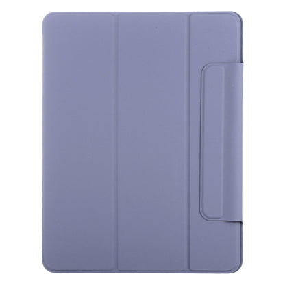 For iPad Pro 11 2024 Double-sided Clip Fixed Buckle Magnetic PU Leather Smart Tablet Case(Purple) - iPad Pro 11 2024 Cases by PMC Jewellery | Online Shopping South Africa | PMC Jewellery | Buy Now Pay Later Mobicred
