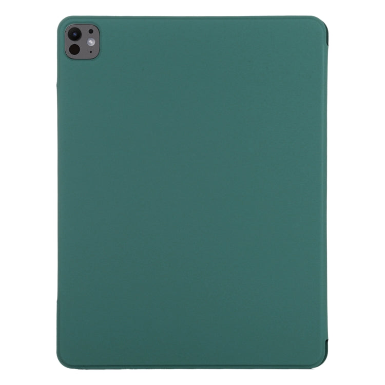For iPad Pro 11 2024 Double-sided Clip Fixed Buckle Magnetic PU Leather Smart Tablet Case(Dark Green) - iPad Pro 11 2024 Cases by PMC Jewellery | Online Shopping South Africa | PMC Jewellery | Buy Now Pay Later Mobicred