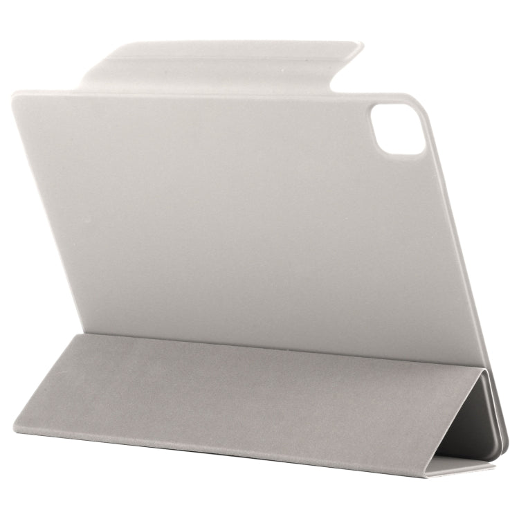 For iPad Pro 11 2024 Double-sided Clip Fixed Buckle Magnetic PU Leather Smart Tablet Case(Grey) - iPad Pro 11 2024 Cases by PMC TechLife | Online Shopping South Africa | PMC TechLife | Buy Now Pay Later Mobicred
