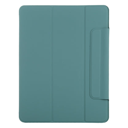 For iPad Air 13 2024 Double-sided Clip Fixed Buckle Magnetic PU Leather Smart Tablet Case(Green) - iPad Air 13 2024 Cases by PMC Jewellery | Online Shopping South Africa | PMC Jewellery | Buy Now Pay Later Mobicred