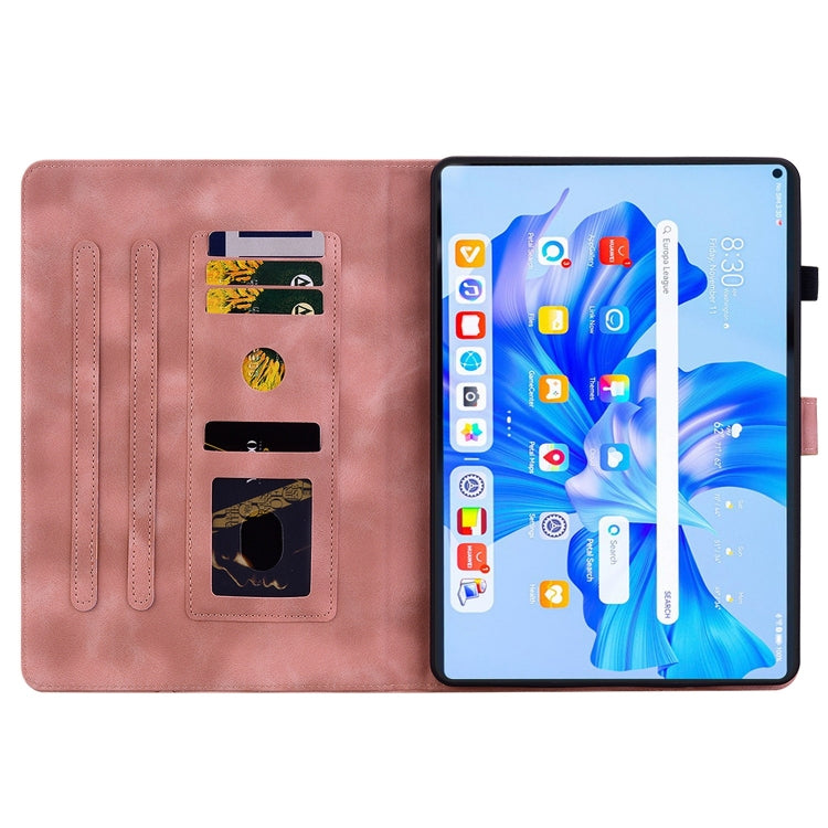 For Huawei MatePad Pro 11 2022 Lily Embossed Leather Tablet Case(Pink) - Huawei by PMC TechLife | Online Shopping South Africa | PMC TechLife | Buy Now Pay Later Mobicred