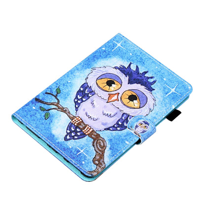 For iPad Pro 11 2024 Coloured Drawing Stitching Smart Leather Tablet Case(Blue Owl) - iPad Pro 11 2024 Cases by PMC Jewellery | Online Shopping South Africa | PMC Jewellery | Buy Now Pay Later Mobicred