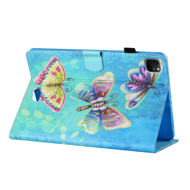 For iPad Pro 11 2024 Coloured Drawing Stitching Smart Leather Tablet Case(Colorful Butterflies) - iPad Pro 11 2024 Cases by PMC Jewellery | Online Shopping South Africa | PMC Jewellery | Buy Now Pay Later Mobicred