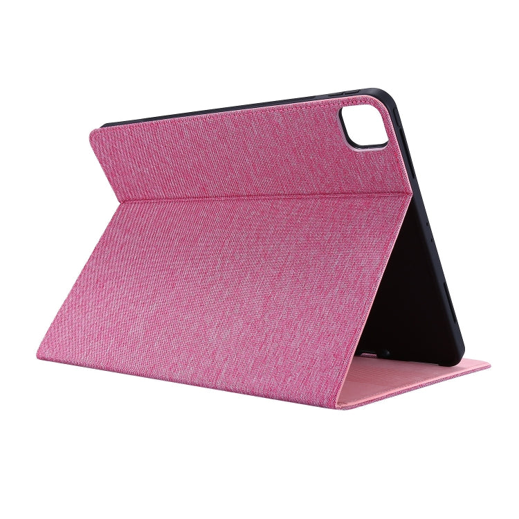 For iPad Pro 11 2024 Fabric Leather Tablet Case(Rose Red) - iPad Pro 11 2024 Cases by PMC Jewellery | Online Shopping South Africa | PMC Jewellery | Buy Now Pay Later Mobicred