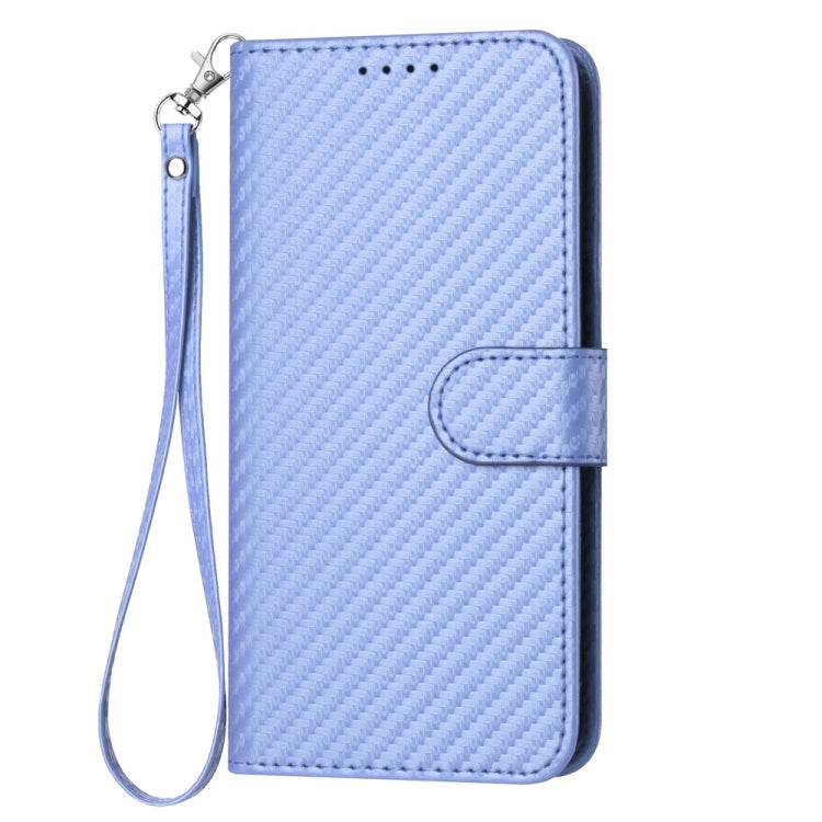 For Xiaomi Redmi K70 / K70 Pro YX0070 Carbon Fiber Buckle Leather Phone Case with Lanyard(Light Purple) - K70 Cases by PMC Jewellery | Online Shopping South Africa | PMC Jewellery | Buy Now Pay Later Mobicred