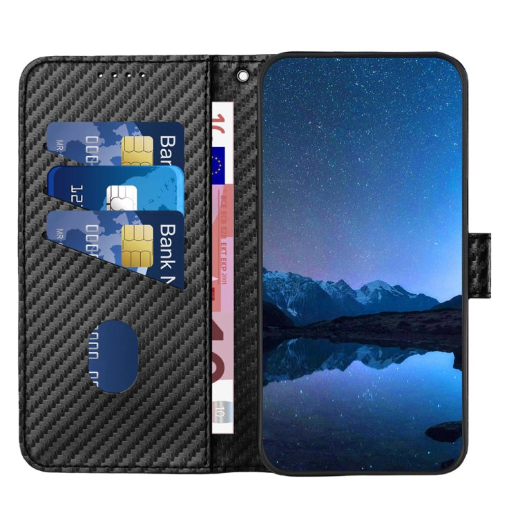 For Xiaomi Redmi K70 / K70 Pro YX0070 Carbon Fiber Buckle Leather Phone Case with Lanyard(Black) - K70 Cases by PMC Jewellery | Online Shopping South Africa | PMC Jewellery | Buy Now Pay Later Mobicred