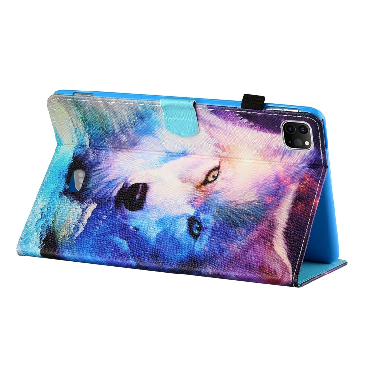For iPad Pro 11 2024 Coloured Drawing Stitching Smart Leather Tablet Case(Wolf) - free shipping - PMC TechLife - Order now!