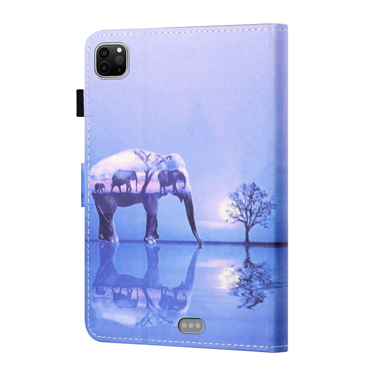 For iPad Pro 11 2024 Coloured Drawing Stitching Smart Leather Tablet Case(Elephant) - iPad Pro 11 2024 Cases by PMC Jewellery | Online Shopping South Africa | PMC Jewellery | Buy Now Pay Later Mobicred