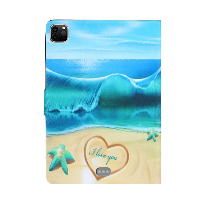 For iPad Pro 11 2024 Voltage Coloured Drawing Smart Leather Tablet Case(Blue Beach) - iPad Pro 11 2024 Cases by PMC TechLife | Online Shopping South Africa | PMC TechLife | Buy Now Pay Later Mobicred