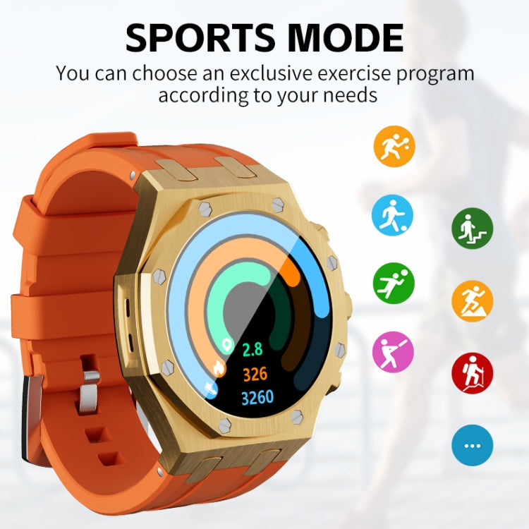 WS-18 1.43 inch IP67 Sport Smart Watch, Support Bluetooth Call / Sleep / Blood Oxygen / Heart Rate / Blood Pressure Health Monitor(Gold+Black) - Smart Watches by PMC Jewellery | Online Shopping South Africa | PMC Jewellery | Buy Now Pay Later Mobicred