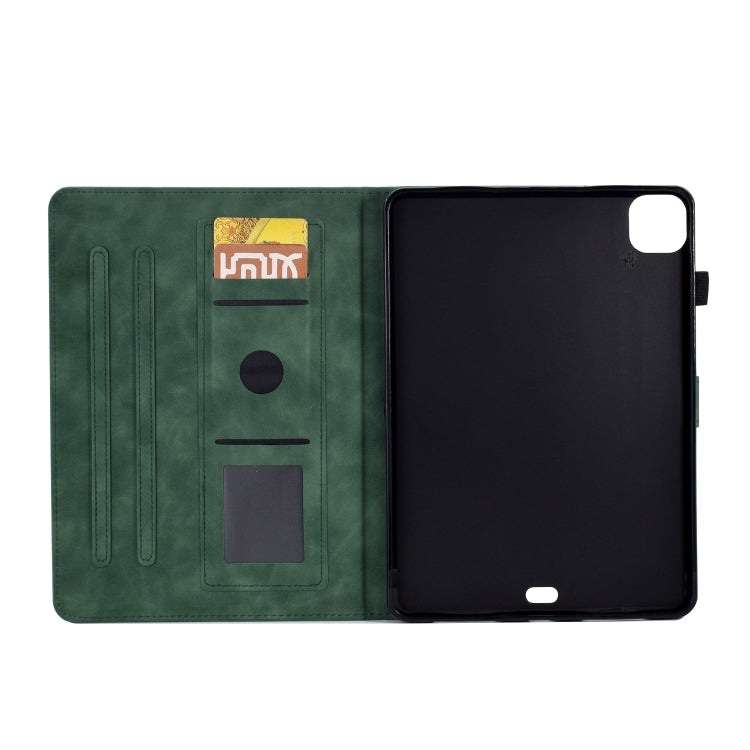 For iPad Pro 11 2024 Tower Embossed Leather Smart Tablet Case(Green) - iPad Pro 11 2024 Cases by PMC Jewellery | Online Shopping South Africa | PMC Jewellery | Buy Now Pay Later Mobicred