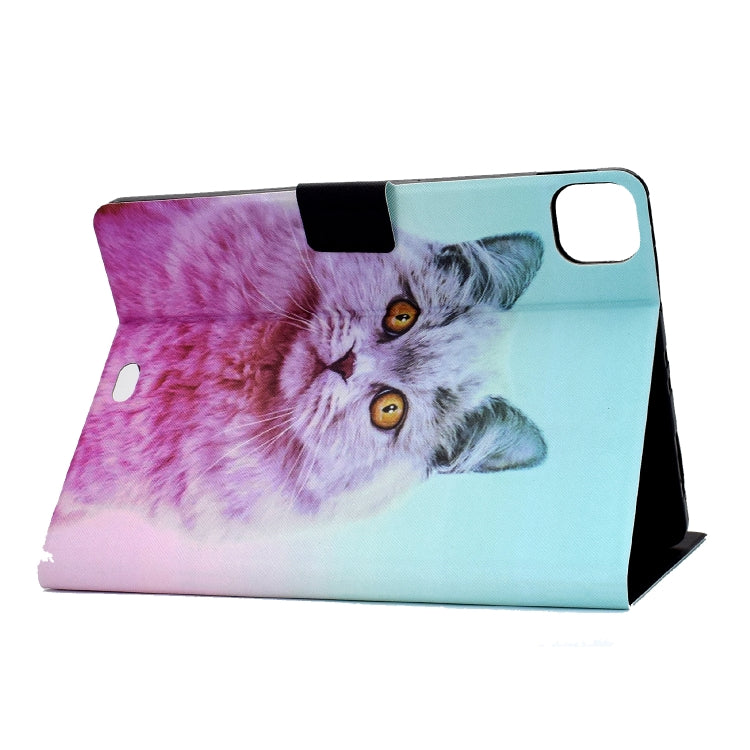 For iPad Pro 11 2024 Colored Drawing Smart Leather Tablet Case(Pink Cat) - iPad Pro 11 2024 Cases by PMC Jewellery | Online Shopping South Africa | PMC Jewellery | Buy Now Pay Later Mobicred