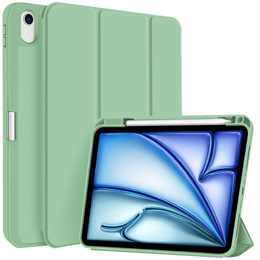 For iPad Air 11 2024 3-fold TPU Smart Leather Tablet Case with Pen Slot(Green) - iPad Air 11 2024 Cases by PMC Jewellery | Online Shopping South Africa | PMC Jewellery | Buy Now Pay Later Mobicred