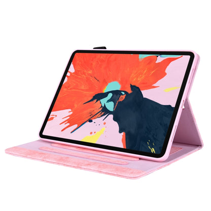 For iPad Pro 11 2024 Cloth Texture Leather Tablet Case(Pink) - iPad Pro 11 2024 Cases by PMC Jewellery | Online Shopping South Africa | PMC Jewellery | Buy Now Pay Later Mobicred