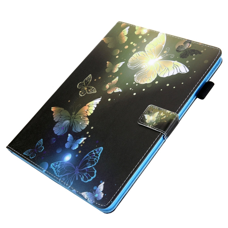 For iPad Pro 11 2024 Colored Drawing Leather Smart Tablet Case(Gold Butterflies) - iPad Pro 11 2024 Cases by PMC TechLife | Online Shopping South Africa | PMC TechLife | Buy Now Pay Later Mobicred