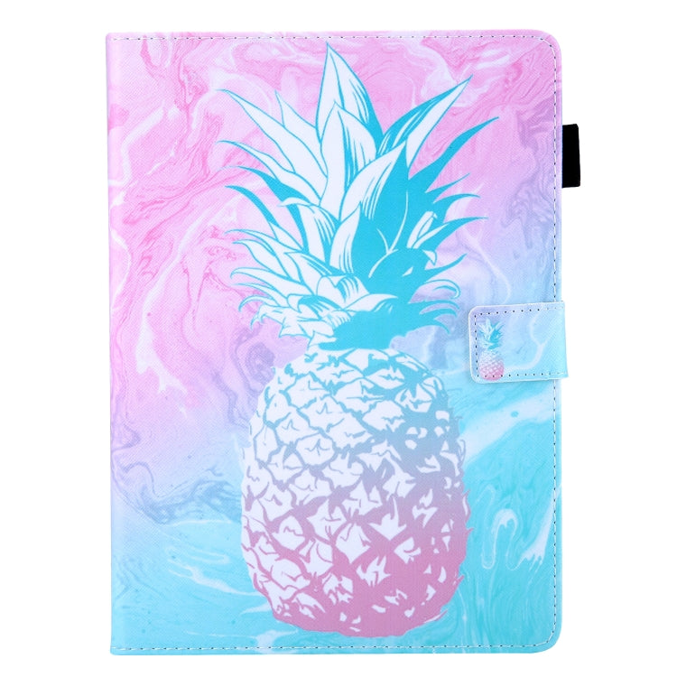 For iPad Pro 11 2024 Colored Drawing Leather Smart Tablet Case(Blue Pink Pineapple) - iPad Pro 11 2024 Cases by PMC TechLife | Online Shopping South Africa | PMC TechLife | Buy Now Pay Later Mobicred