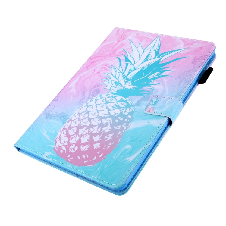 For iPad Pro 11 2024 Colored Drawing Leather Smart Tablet Case(Blue Pink Pineapple) - iPad Pro 11 2024 Cases by PMC TechLife | Online Shopping South Africa | PMC TechLife | Buy Now Pay Later Mobicred