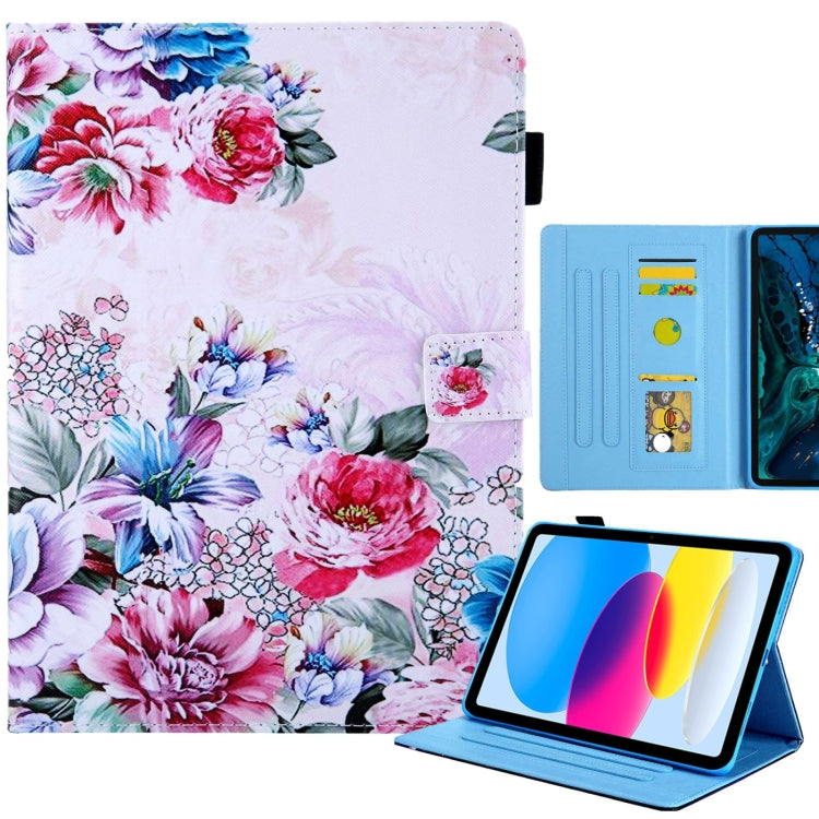 For iPad Pro 11 2024 Colored Drawing Leather Smart Tablet Case(Rose) - iPad Pro 11 2024 Cases by PMC TechLife | Online Shopping South Africa | PMC TechLife | Buy Now Pay Later Mobicred