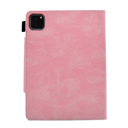 For iPad Pro 11 2024 Suede Cross Texture Magnetic Clasp Leather Smart Tablet Case(Pink) - iPad Pro 11 2024 Cases by PMC Jewellery | Online Shopping South Africa | PMC Jewellery | Buy Now Pay Later Mobicred