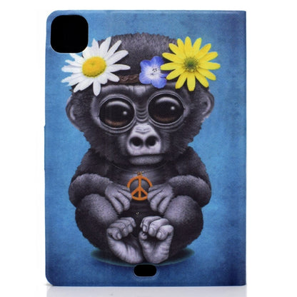 For iPad Pro 11 2024 Voltage Colored Drawing Smart Leather Tablet Case(Chimpanzee) - iPad Pro 11 2024 Cases by PMC Jewellery | Online Shopping South Africa | PMC Jewellery | Buy Now Pay Later Mobicred