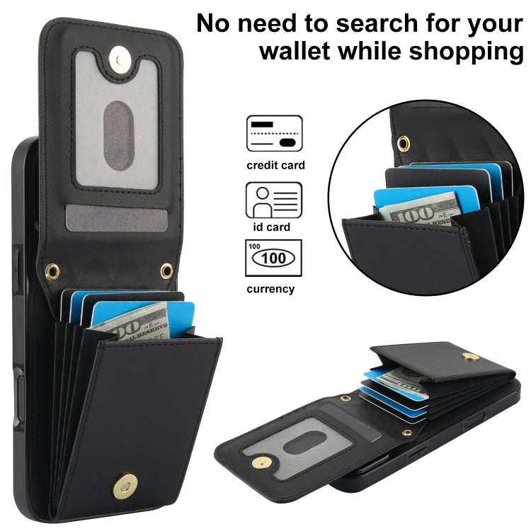 For iPhone 16 Plus YM015 Crossbody Rhombic Card Bag RFID Phone Case(Black) - iPhone 16 Plus Cases by PMC TechLife | Online Shopping South Africa | PMC TechLife | Buy Now Pay Later Mobicred