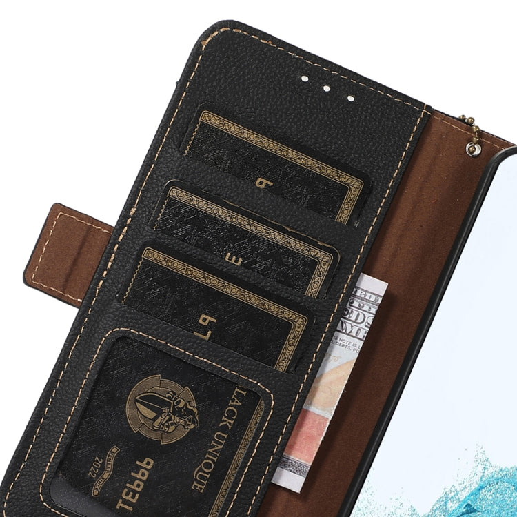 For iPhone 16 Plus Side-Magnetic TJ Genuine Leather RFID Phone Case(Black) - free shipping - PMC TechLife - Order now!