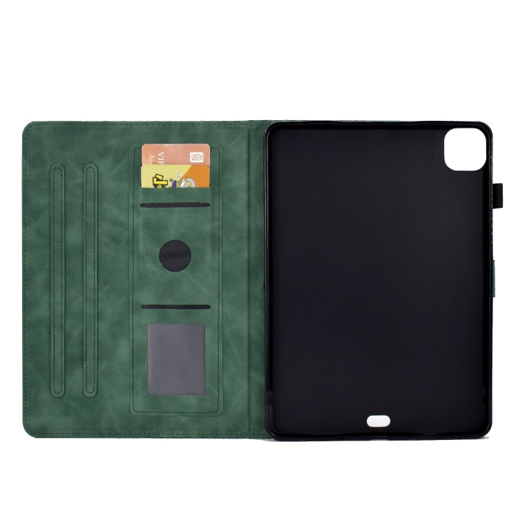 For iPad Pro 11 2024 Rhombus Embossed Leather Tablet Case(Green) - iPad Pro 11 2024 Cases by PMC Jewellery | Online Shopping South Africa | PMC Jewellery | Buy Now Pay Later Mobicred