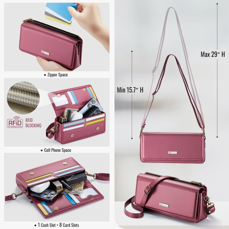 CaseMe ME30 Max Multifunctional Large-Capacity Shoulder Crossbody Phone Bag(Red) - free shipping - PMC Jewellery - Order now!