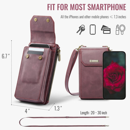 CaseMe Me40 Vertical Multifunctional Shoulder Crossbody Phone Bag(Red) -  by CaseMe | Online Shopping South Africa | PMC Jewellery | Buy Now Pay Later Mobicred