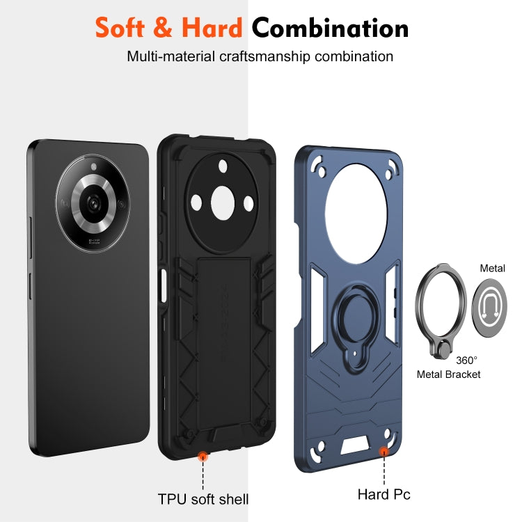 For Realme Narzo 60 5G Ring Holder Phone Case(Royal Blue) - Realme Cases by PMC TechLife | Online Shopping South Africa | PMC TechLife | Buy Now Pay Later Mobicred