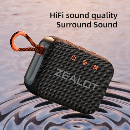 Zealot S75 Portable Outdoor IPX6 Waterproof Bluetooth Speaker(Grey) - Waterproof Speaker by ZEALOT | Online Shopping South Africa | PMC Jewellery | Buy Now Pay Later Mobicred