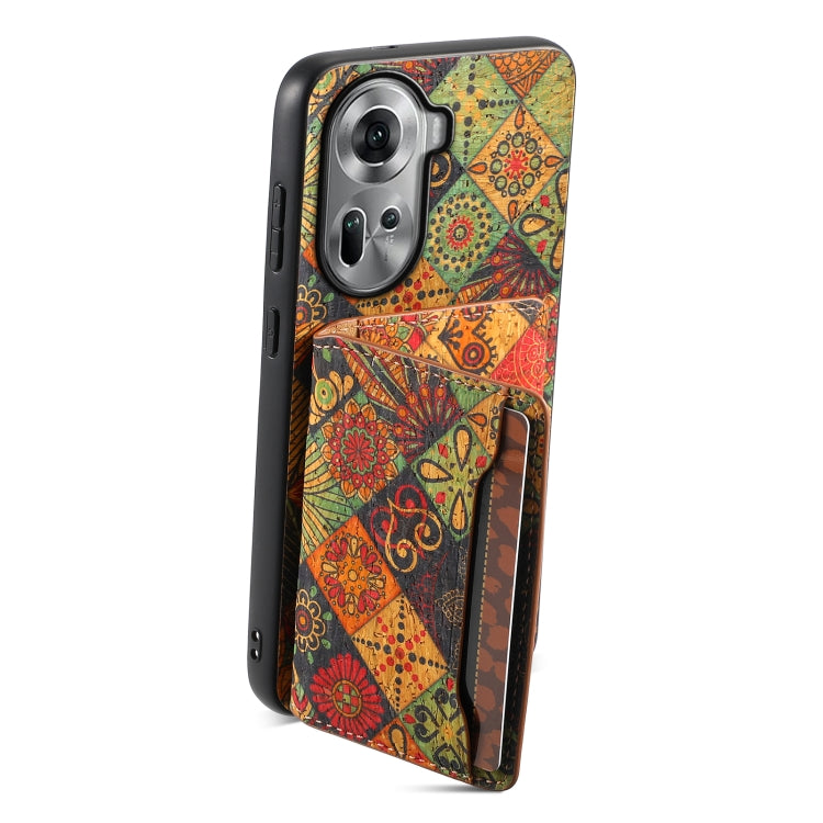 For OPPO Reno11 Global Card Slot Holder Phone Case(Autumn Yellow) - OPPO Cases by PMC Jewellery | Online Shopping South Africa | PMC Jewellery | Buy Now Pay Later Mobicred