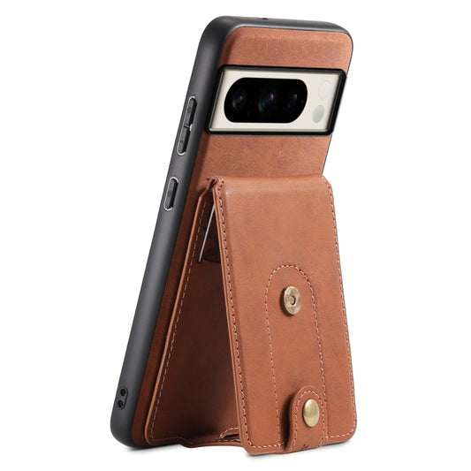 For Google Pixel 8 Pro Denior D14 NK Retro Pattern MagSafe Magnetic Card Holder Leather Phone Case(Brown) - Google Cases by Denior | Online Shopping South Africa | PMC Jewellery | Buy Now Pay Later Mobicred