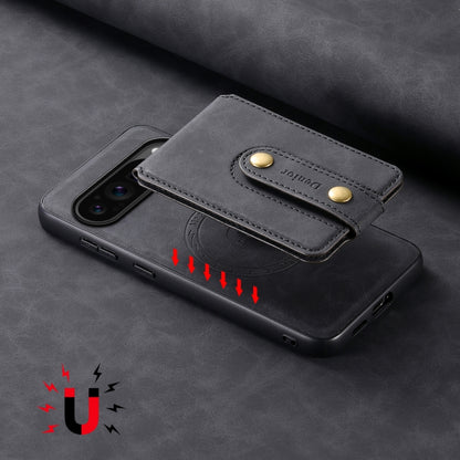 For Google Pixel 9 Pro Denior D14 NK Retro Pattern MagSafe Magnetic Card Holder Leather Phone Case(Black) - Google Cases by Denior | Online Shopping South Africa | PMC Jewellery | Buy Now Pay Later Mobicred