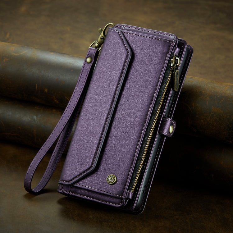 For Google Pixel 8 CaseMe C36 Card Slots Zipper Wallet RFID Anti-theft Leather Phone Case(Purple) - Google Cases by CaseMe | Online Shopping South Africa | PMC Jewellery | Buy Now Pay Later Mobicred