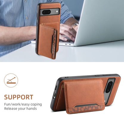 For Google Pixel 7 5G Denior D13 Retro Texture Leather MagSafe Card Bag Phone Case(Brown) - Google Cases by Denior | Online Shopping South Africa | PMC Jewellery | Buy Now Pay Later Mobicred