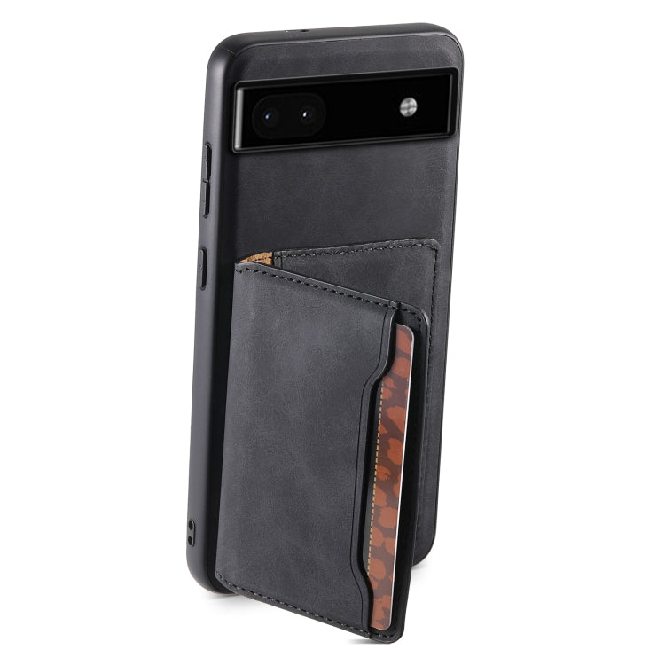 For Google Pixel 6a Denior D13 Retro Texture Leather MagSafe Card Bag Phone Case(Black) - free shipping - PMC TechLife - Order now!