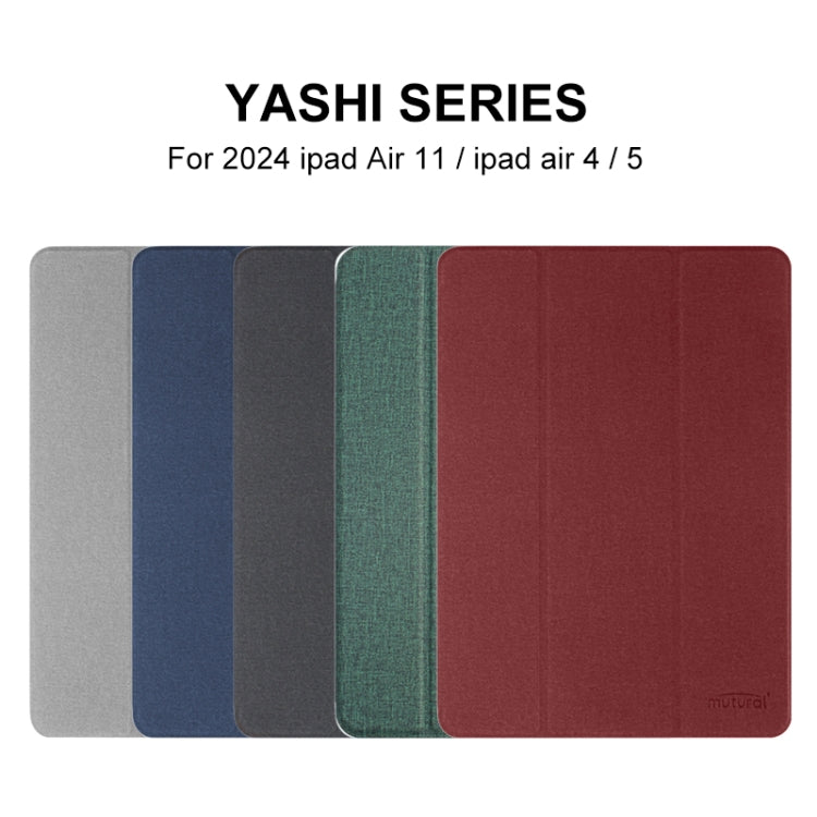 For iPad Air 11 2025 / 2024 Mutural YASHI Series Tablet Leather Smart Case(Blue) - iPad Air 11 2025 / 2024 Cases by Mutural | Online Shopping South Africa | PMC Jewellery | Buy Now Pay Later Mobicred