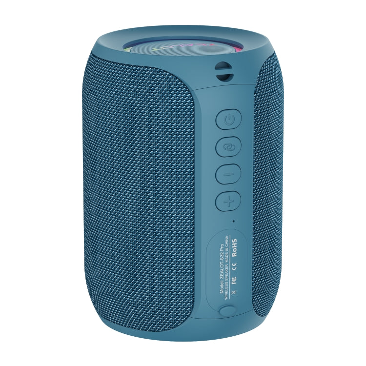 Zealot S32 Pro 15W High Power Bluetooth Speaker with Colorful Light(Blue) - Desktop Speaker by ZEALOT | Online Shopping South Africa | PMC Jewellery | Buy Now Pay Later Mobicred